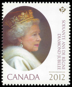Queen Elizabeth II Diamond Jubilee - Quarterly Pack Die Cut Canada Postage Stamp | Queen Elizabeth II Diamond Jubilee