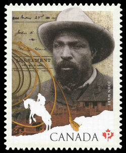 John Ware - Quarterly Pack Die Cut Canada Postage Stamp | Black History Month