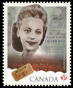 Viola Desmond - Quarterly Pack Die Cut Canada Postage Stamp | Black History Month