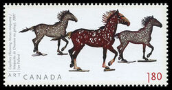 Capillery (Running Horses Maquette) - Joe Fafard - WA Canada Postage Stamp | Art Canada