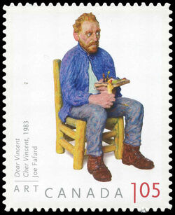 Dear Vincent - Joe Fafard - Quarterly Pack Die Cut Canada Postage Stamp | Art Canada