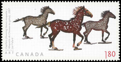 Capillery (Running Horses Maquette) - Joe Fafard - Quarterly Pack Die Cut Canada Postage Stamp | Art Canada