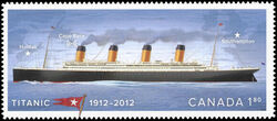 Titanic 1912-2012 - Quarterly Pack Die Cut Canada Postage Stamp | Centennial of the Sinking of the Titanic
