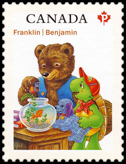 Franklin And Bear - WA Canada Postage Stamp | Franklin the Turtle - Children’s Literature