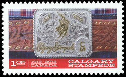 Belt Buckle: Calgary Stampede - Quarterly Pack Die Cut Canada Postage Stamp | Calgary Stampede - 100th Anniversary