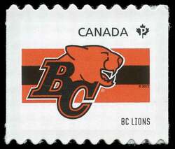 British Columbia (BC) Lions - Quarterly Pack Die Cut Canada Postage Stamp | CFL Teams
