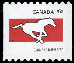 Calgary Stampeders - Quarterly Pack Die Cut Canada Postage Stamp | CFL Teams