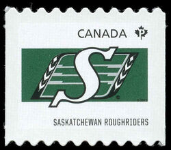 Saskatchewan Roughriders - Quarterly Pack Die Cut Canada Postage Stamp | CFL Teams