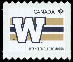 Winnipeg Blue Bombers - Quarterly Pack Die Cut Canada Postage Stamp | CFL Teams