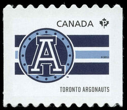 Toronto Argonauts - Quarterly Pack Die Cut Canada Postage Stamp | CFL Teams