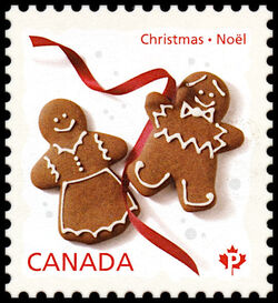 Gingerbread Man Cookies - WA Canada Postage Stamp | Christmas Cookies