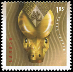 Year Of The Snake - Quarterly Pack Die Cut Canada Postage Stamp | Chinese New Year