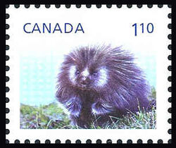 Porcupine - Baby Wildlife - WA Canada Postage Stamp | Baby Wildlife - Definitives