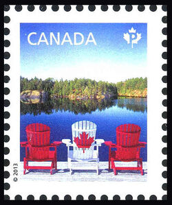 Muskoka Chairs Flag Design - WA Canada Postage Stamp | Canadian Pride - Definitives