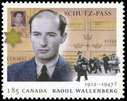 Raoul Wallenberg - Quarterly Pack Die Cut Canada Postage Stamp