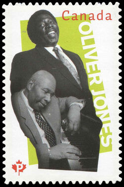 Oliver Jones - Quarterly Pack Die Cut Canada Postage Stamp | Black History Month
