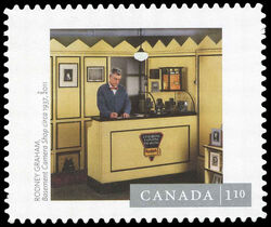 "Basement Camera Shop" Photograph - Quarterly Pack Die Cut Canada Postage Stamp | Canadian Photography