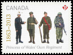 The Princess Of Wales’ Own Regiment - Quarterly Pack Die Cut Canada Postage Stamp | The Regiments