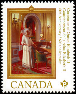 Queen Elizabeth II: 60th Anniversary Of Her Majesty’s Coronation - Quarterly Pack Die Cut Canada Postage Stamp