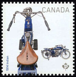 1914 Indian Motorcycle - WA Canada Postage Stamp | Motorcycles