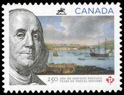 250 Years Of Postal History - Quarterly Pack Die Cut Canada Postage Stamp