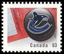 Vancouver Canucks - WA Canada Postage Stamp | NHL Canadian Team Pucks