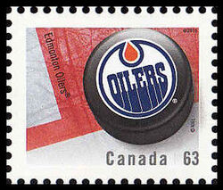 Edmonton Oilers - WA Canada Postage Stamp | NHL Canadian Team Pucks