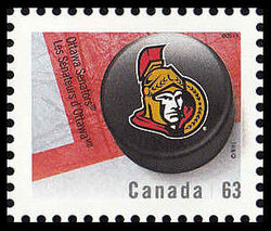 Ottawa Senators - WA Canada Postage Stamp | NHL Canadian Team Pucks