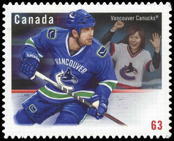 Vancouver Canucks - Quarterly Pack Die Cut Canada Postage Stamp | NHL® Team Jerseys