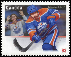 Edmonton Oilers - Quarterly Pack Die Cut Canada Postage Stamp | NHL® Team Jerseys