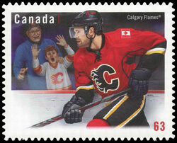 Calgary Flames - Quarterly Pack Die Cut Canada Postage Stamp | NHL® Team Jerseys