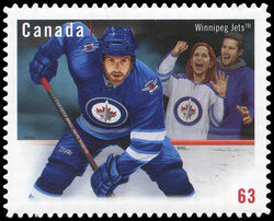 Winnipeg Jets - Quarterly Pack Die Cut Canada Postage Stamp | NHL® Team Jerseys