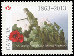 The Hastings And Prince Edward Regiment - Quarterly Pack Die Cut Canada Postage Stamp | The Regiments