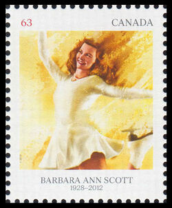 Barbara Ann Scott - WA Canada Postage Stamp | Pioneers of Winter Sports