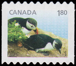 Atlantic Puffins - Baby Wildlife - Quarterly Pack Die Cut Canada Postage Stamp | Baby Wildlife - Definitives