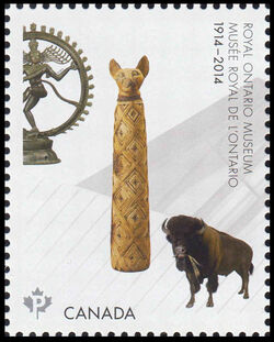 Royal Ontario Museum - Mummified Cat And The Shiva Natajara Sculpture - WA Canada Postage Stamp | Royal Ontario Museum (ROM)