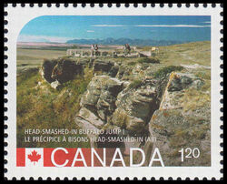 Head-Smashed-In Buffalo Jump, Alberta - WA Canada Postage Stamp | UNESCO World Heritage Sites in Canada