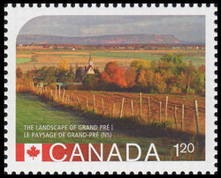 The Landscape Of Grand Pre, Nova Scotia - WA Canada Postage Stamp | UNESCO World Heritage Sites in Canada