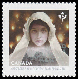 Ghost Bride Of The Fairmont Banff Springs Hotel - WA Canada Postage Stamp | Haunted Canada