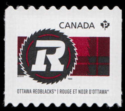 Ottawa Redblacks - Quarterly Pack Die Cut Canada Postage Stamp | CFL Teams