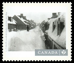 Louis-Prudent Vallee’s "Quebec City In Winter" (1894) - WA Canada Postage Stamp | Canadian Photography