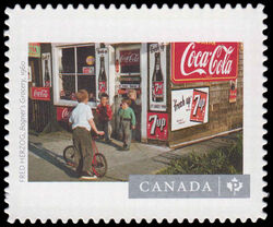 Fred Herzog’s "Bogner’s Grocery" (1960) - Quarterly Pack Die Cut Canada Postage Stamp | Canadian Photography