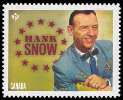 Clarence Eugene "Hank" Snow - Quarterly Pack Die Cut Canada Postage Stamp | Canadian Country Artists