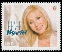 Renee Martel - Quarterly Pack Die Cut Canada Postage Stamp | Canadian Country Artists