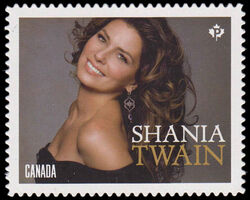 Shania Twain - Quarterly Pack Die Cut Canada Postage Stamp | Canadian Country Artists