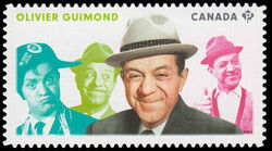Olivier Guimond - Quarterly Pack Die Cut Canada Postage Stamp | Great Canadian Comedians