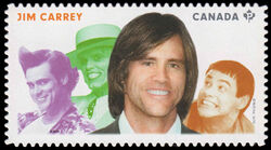Jim Carrey - Quarterly Pack Die Cut Canada Postage Stamp | Great Canadian Comedians