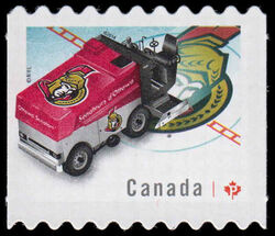 NHL® Zamboni® - Ottawa Senators - Quarterly Pack Die Cut Canada Postage Stamp | NHL Zambonis