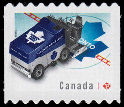 NHL® Zamboni® - Toronto Maple Leafs - Quarterly Pack Die Cut Canada Postage Stamp | NHL Zambonis