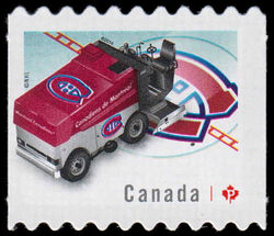 NHL® Zamboni® - Montreal Canadiens - Quarterly Pack Die Cut Canada Postage Stamp | NHL Zambonis
